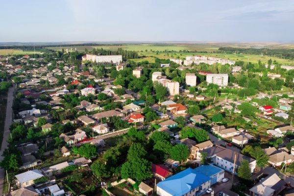 Aerial view of residential property
