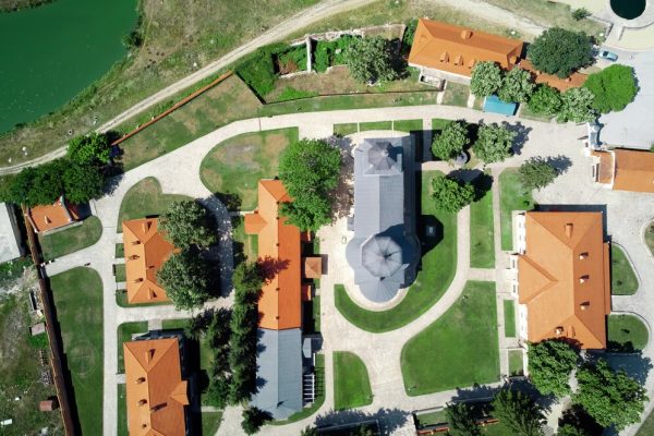 Neighborhood aerial overview